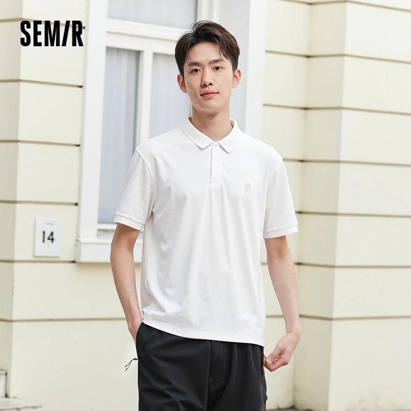Semir Men Polo Shirt Basic Business Urban Casual Soft Knit Versatile Short Sleeve Top 2026 Comfortable Daily Fashion Wear