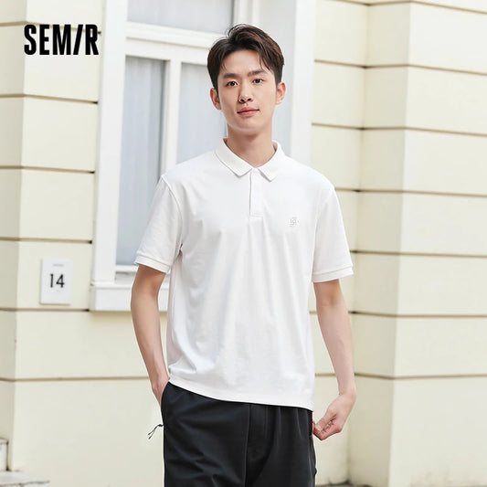 Semir Men Polo Shirt Basic Business Urban Casual Soft Knit Versatile Short Sleeve Top 2026 Comfortable Daily Fashion Wear