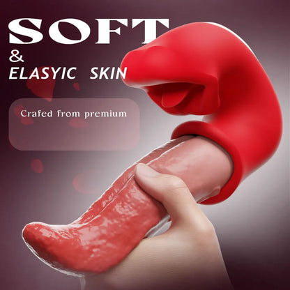Sex Toy Realistic Tongue Vibrator Women Licking Clitoral Swing Vibration Rose Thrusting Vibrators Dildo Stimulator Pleasure Tool