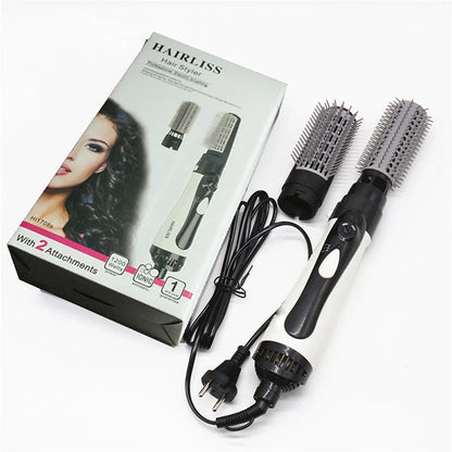 Hair Dryer and Hot Air Brush Professional Negative Ionic Ceramic Volumizer Styler Lightweight One Step Blow Brush Styling Tool