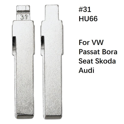 Remote Flip Key Blank Blade HU49 HU66 HU162T Universal Replacement Car Key For VW Santana Jetta Passat Bora Golf Seat Audi Skoda