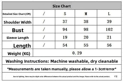 Fashionable Striped Knitted  Shirt Women's Spring Summer New Arrival Versatile Loose Fit Casual Polyester Fiber Short Sleeve