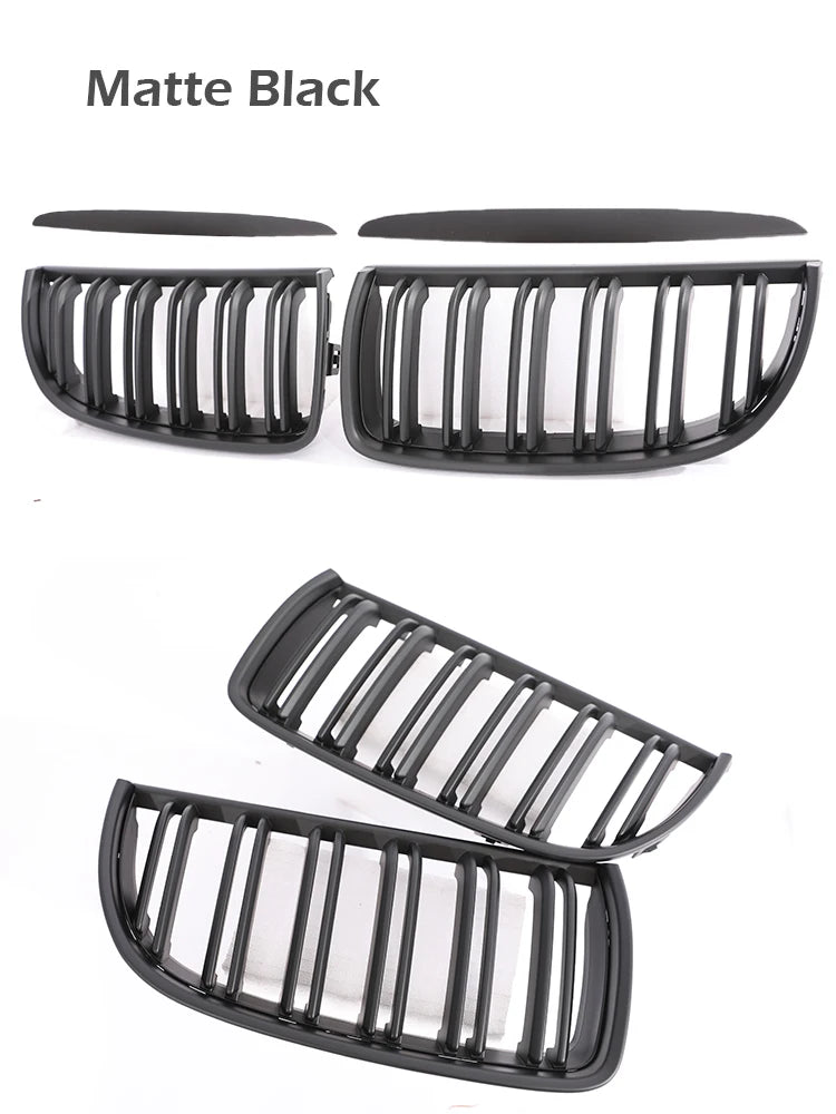 Carbon Fiber Chrome M Color Chrome Gloss Matte Black Grille Kidney Grill For BMW 3 Series E90 E91 Pre-Facelift 2005-2008 320 330