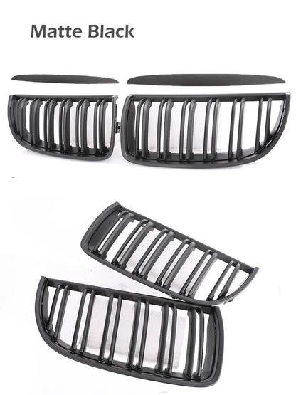 Carbon Fiber Chrome M Color Chrome Gloss Matte Black Grille Kidney Grill For BMW 3 Series E90 E91 Pre-Facelift 2005-2008 320 330
