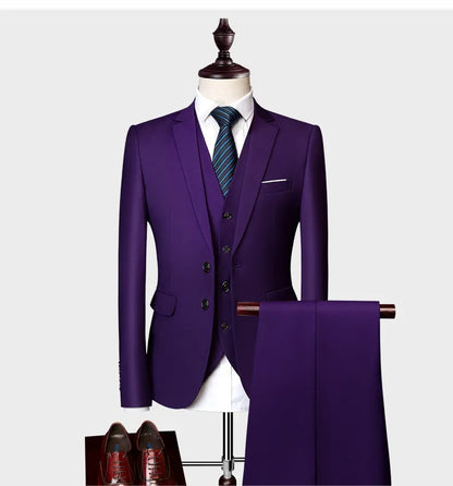 Top Rated Suits for Men | Luxury Slim Fit 3-Piece Suit, Hot Selling Wedding Wear