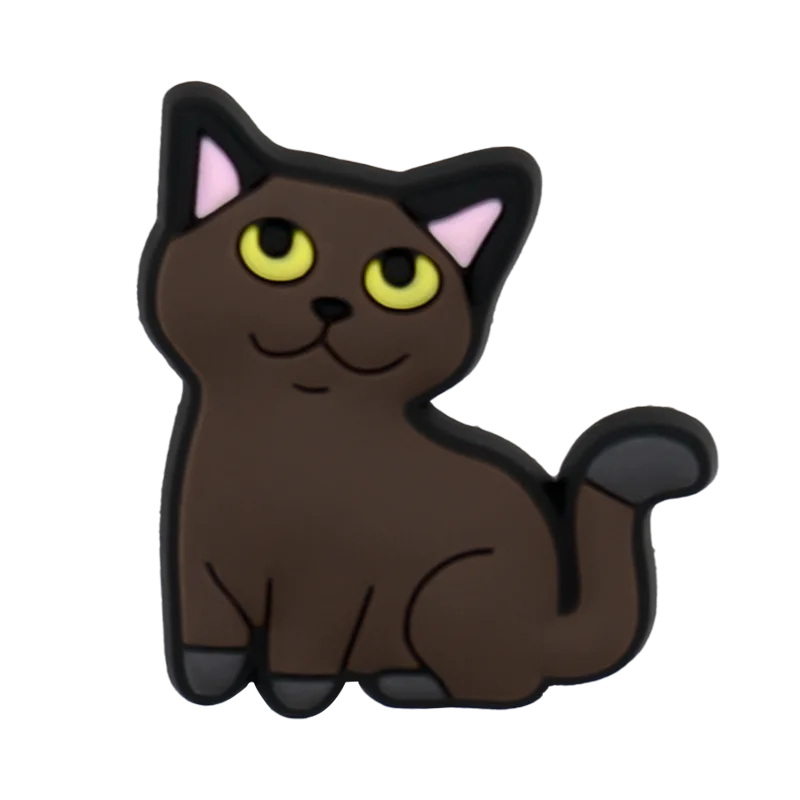 1/100pcs Cat Pin for Shoe Sphinx Orange Cat Black Cat Cute Shoe Charms for Women Girl Kids Sandal Accessories Buckle Decorations