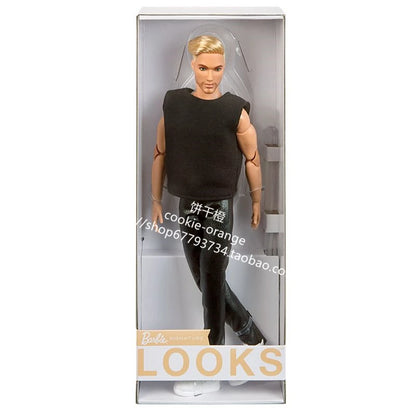 Authentic Barbie Looks Series Fashion Collection Dolls Black High Sister Collection Items Girls' Social Multi Joint Play Toys