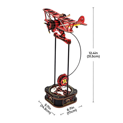 Robotime Gravity Swing Model Building Kit 3D Wooden Puzzle kit Sky Captain kit Ocean Fisher kit Best Gifts for Adults Teens