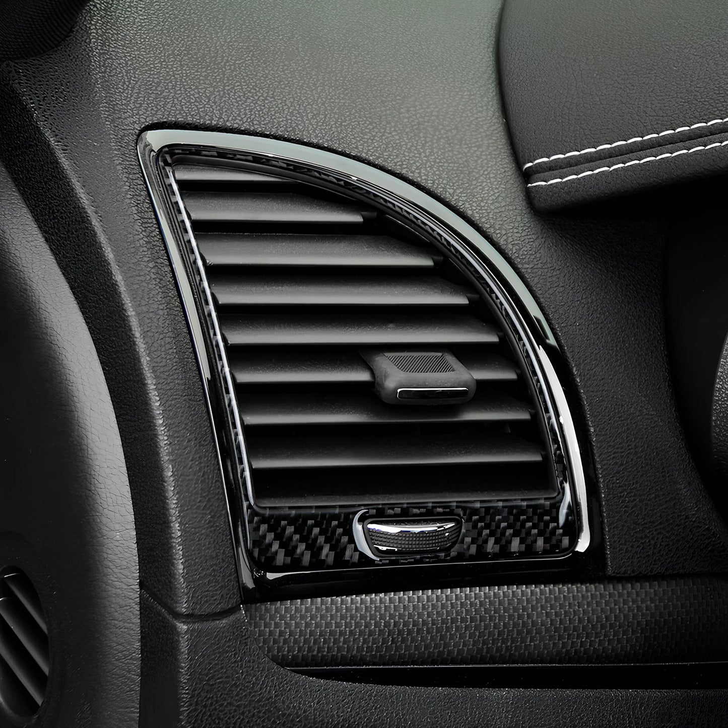 For Chrysler 300 (2011-2014) Car Center Console Gear Shift Panel Steering Wheel Cover Carbon Fiber Interior Sticker Accessories