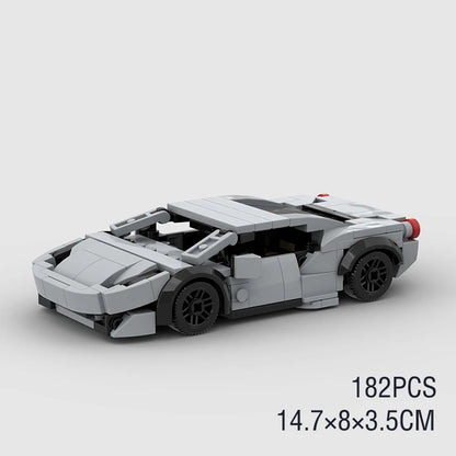 MOC Speed Sports Super Race Car Model Building Blocks Pickup Police Bricks City Racing Vehicle SUV Technical Rally Sport Toy