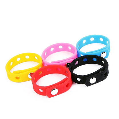 9/11/20pcs Random Color Silicone Bracelet Wristbands 18CM With Shoe Buckle PVC Shoe Accessories Shoes charms Kid birthday Gifts