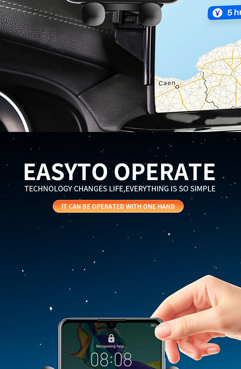 Car Phone Holder Screen Fixed Base For Hong Qi EH7 2024 Mobile Phone Support Car Mounts Wireless Charging Interior Accessories