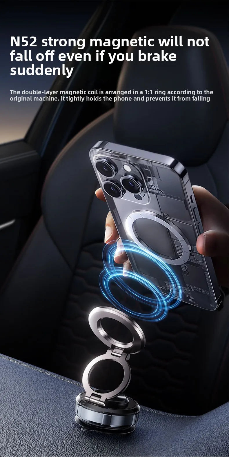 Magnetic Car Charger Phone Fast Car Charing Mount Station For Iphone 15 14 13 12 Pro Max Magnet Phone Holder