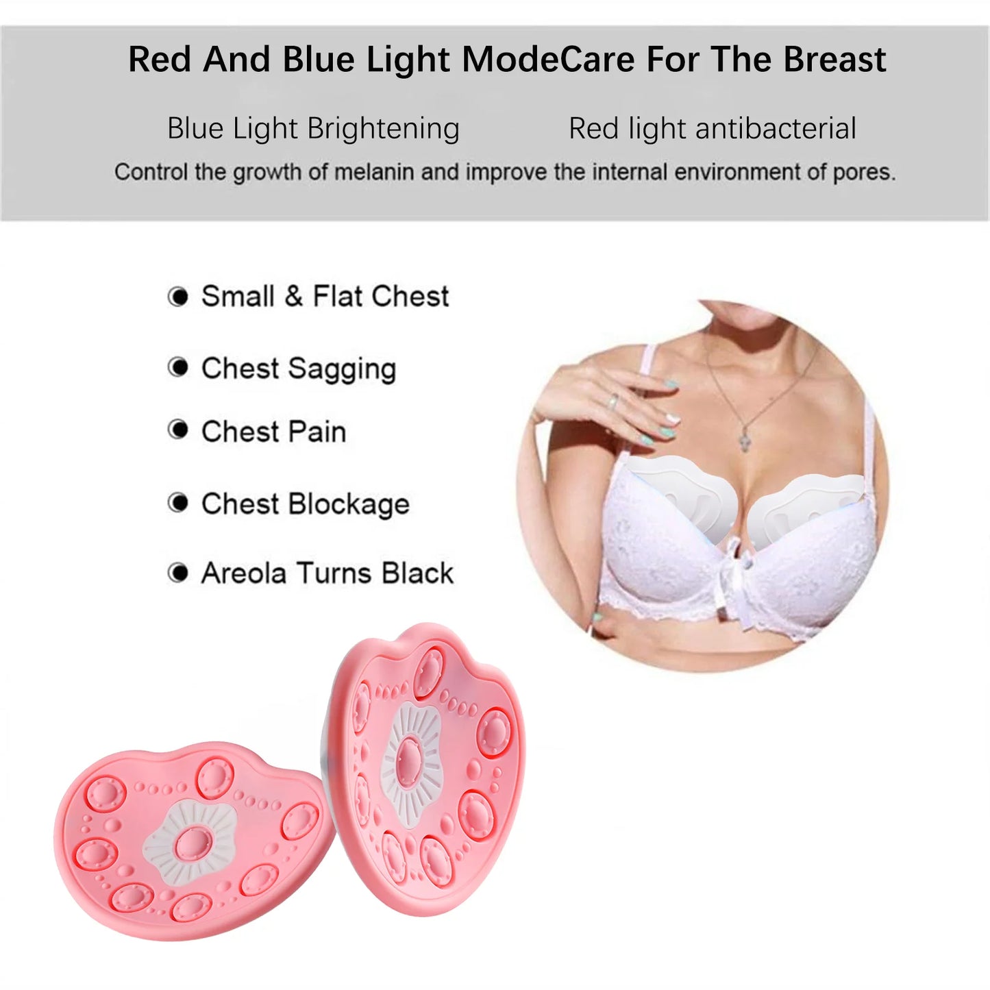 Breast Massager, Electric Breast Massager, Home Use Breast Care Device, Rechargeable Breast Massager for Enhancement.
