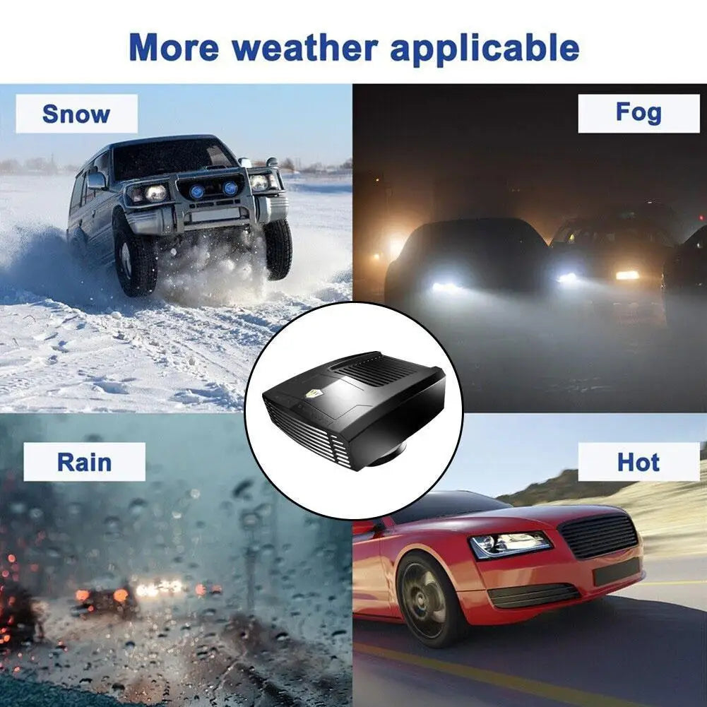 800W Car Electric Heater for Makita Winter Defroster & Heating Fan with 2 USB Ports Fast Heating Defogger for Mobile Charging