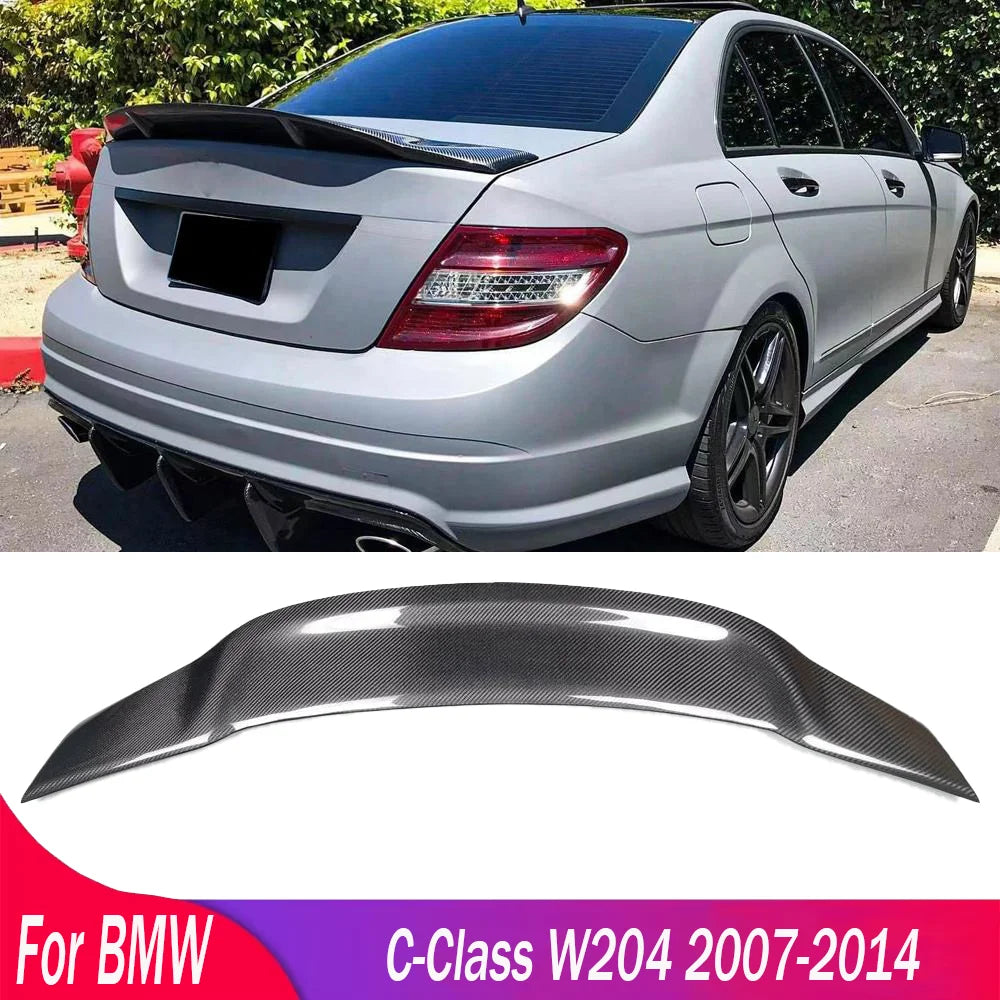 Renntech Style Rear Spoiler Wing Tail Wings For Mercedes Benz C-Class W204 C300 C180 C220 4 Doors Sedan 2007-2014