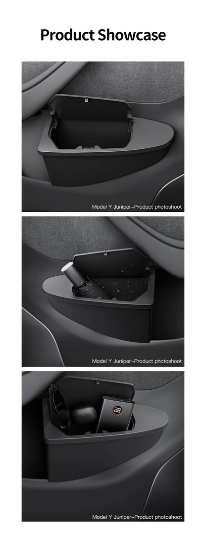 YZ Front Door Storage Trash Can for Tesla Model Y/YL Juniper Car Door Storage Box Multi Functional organizador Car Accessories