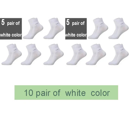10 Pairs/Lot Men's Bamboo Crew Socks Comfortable Breathable Casual Business Socks High Quality Brand Guarantee Male Gift Set