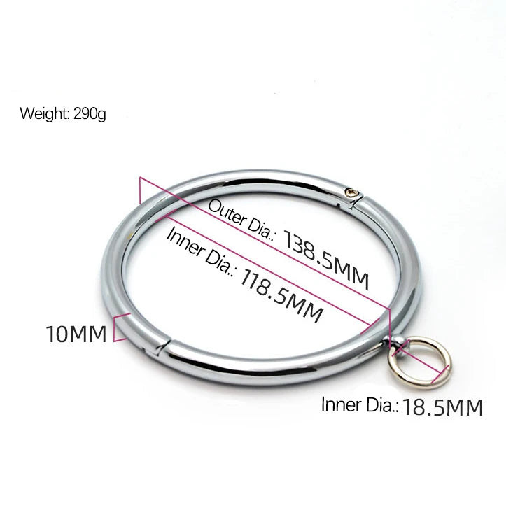 BDSM Collar Metal Bondage Collar Slave, 2 Size Neck Coller Sex Slave Role Play Necklace For Women Restraint BDSM Bondage Toys