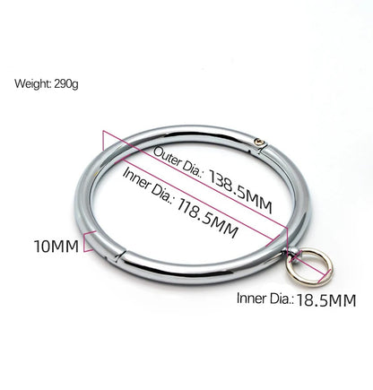 BDSM Collar Metal Bondage Collar Slave, 2 Size Neck Coller Sex Slave Role Play Necklace For Women Restraint BDSM Bondage Toys