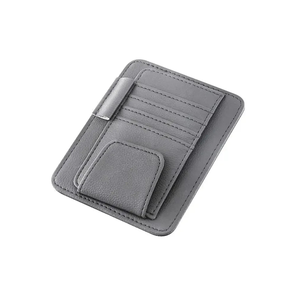 Car Sun Visor Organizer Multi-Pocket Business Card Storage Management Sunglasses Holder Visor Accessories Auto Interior