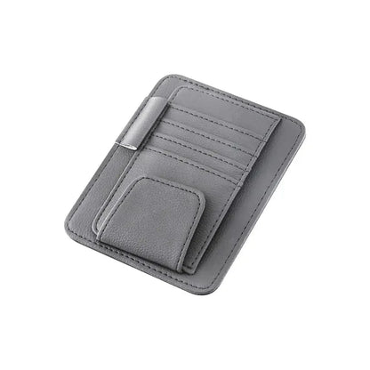 Car Sun Visor Organizer Multi-Pocket Business Card Storage Management Sunglasses Holder Visor Accessories Auto Interior