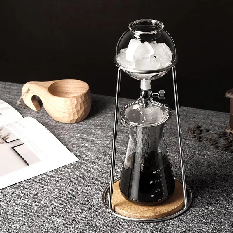 Bracket Ice Drip Coffee Maker Drip Filter Ice Tea Cold Brew Pot Set High Borosilicate Glass Hand Brew Coffee Maker