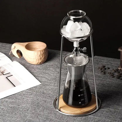 Bracket Ice Drip Coffee Maker Drip Filter Ice Tea Cold Brew Pot Set High Borosilicate Glass Hand Brew Coffee Maker