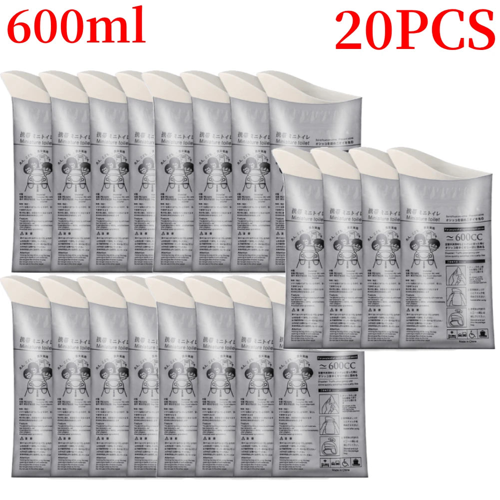 4-32PCS Outdoor Emergency Urine Bags 600ml Disposable Travel Mobile Toilet Portable Urinal Bag for Female Baby Male Vomiting Bag