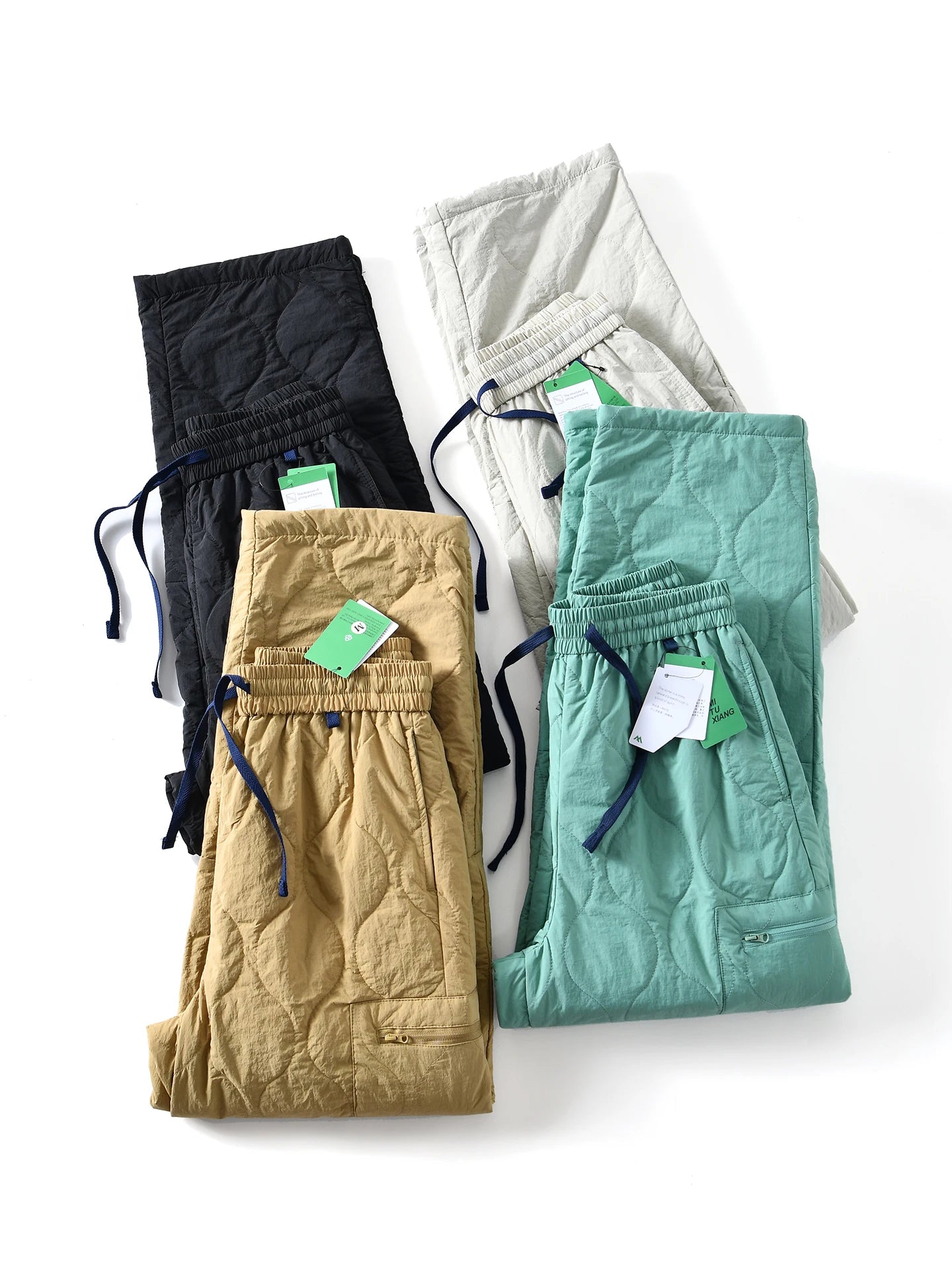 Water-Resistant Cotton Trousers for Men And Women Outdoor Sports Warm Straight Tube Nylon Fiber Youthful Vitality Long Pants