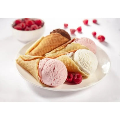 Mini Waffle Ice Cream Cone Maker - Bake 4 Homemade Mini Cones at Once Includes Shaper Roller - Make Fun Bite Sized Entertaining