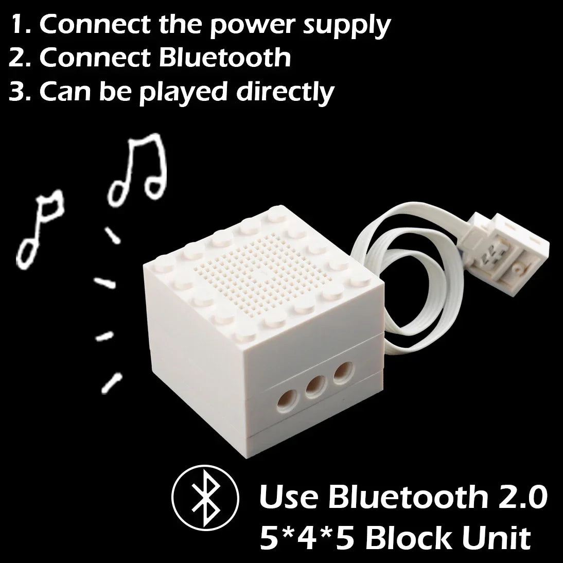 Building Block Bluetooth Speaker Technical Parts compatible with legoeds Hi-tech technical MOC Power Functions trains DIY Toys