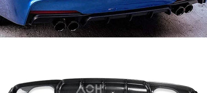 For BMW 3 Series F30 F31 2012-2019 MP Rear Bumper Diffuser LipCarbon M Tech Diffusor Body Kit M Sport Gloss Black 320i 328i