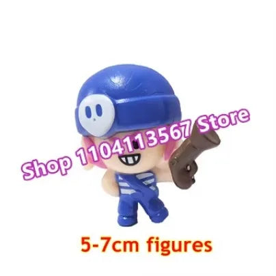 24pcs Cartoon Mini Figures Poco Bibi Shelly Cute Anime Heroes Model Accessories Charms Game Collectibles Toys for Children Gift