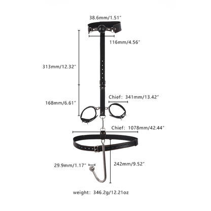 BDSM Sex Toys Adjustable Size Leather Collar Neck Bondage Kit Anal Hook Metal Butt Plug MAdult Games Couple Flirt Sex Toys