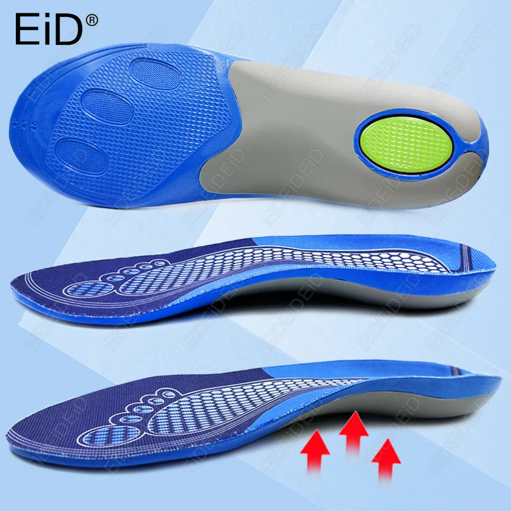 EID 1/2 Pairs Premium Orthopedic Sport Insoles EVA Health Sole Pad Running Insert Arch Support Plantar Fasciitis man women