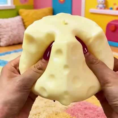 Super Soft Cheese Squishy Stress Relief Squeeze Toy Slow Rising Calming Fidget Toy for Anxiety for Adults Kids Cute Kawaii