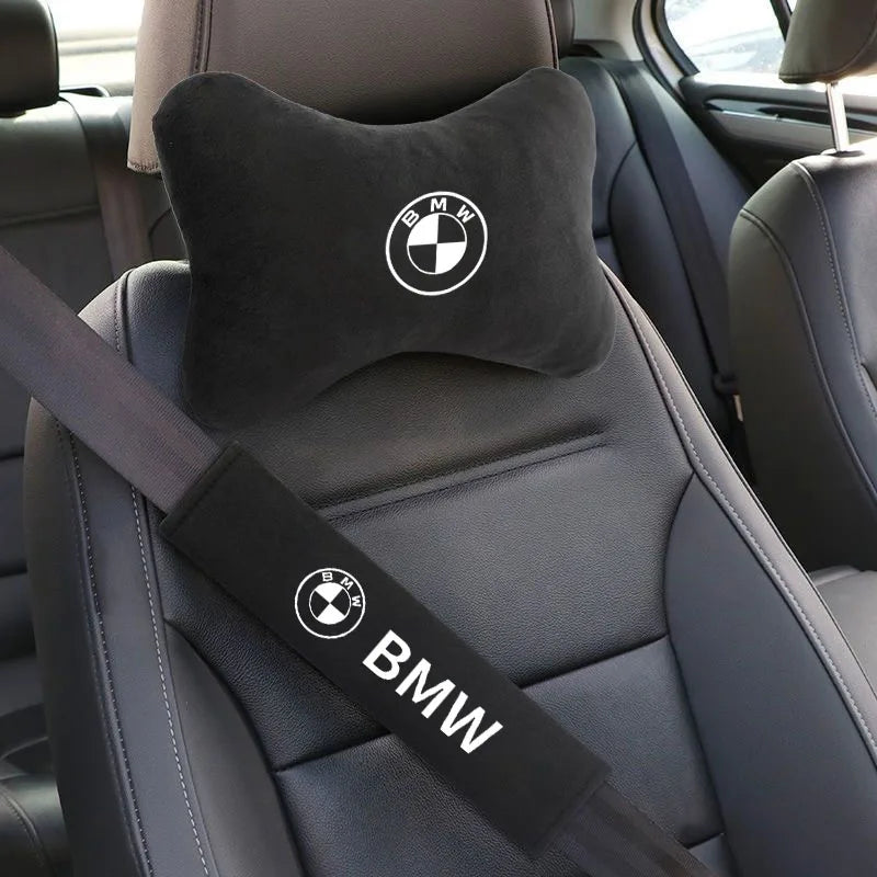 Car Headrest Seat Belt Shoulder Pads for BMW Performance F25 F26 F15 F16 E91 E92 E90 E60 E84 G22 G32 F30 F36 G30 G20 Accessories
