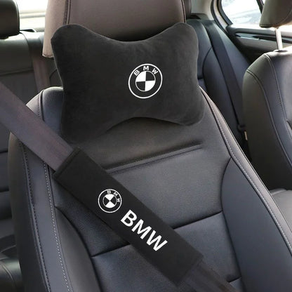 Car Headrest Seat Belt Shoulder Pads for BMW Performance F25 F26 F15 F16 E91 E92 E90 E60 E84 G22 G32 F30 F36 G30 G20 Accessories