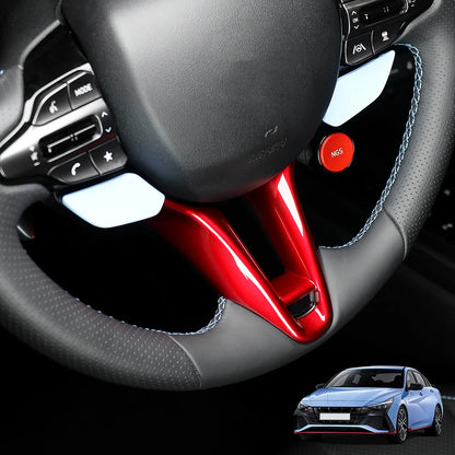 For Hyundai Veloster JS N 2019-2023 i30 N /CN7 N 2024 2025 Car Steering Wheel Button Frame Chin Decoration Cover Trim