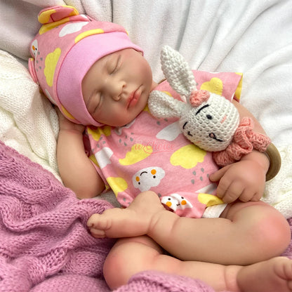 50cm Open Mouth Doll Soft Lifelike Silicone Reborn Baby Girl/Boy Loulou Waterproof Baby 3D Skin Doll Gift for Dementia Patients
