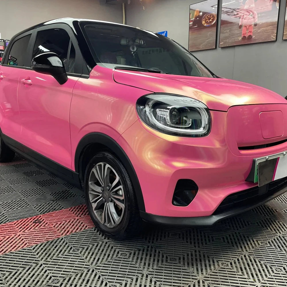 Car Sticker Wrap Film Diamond Gold Pink Auto Color Change Vinyl Film PVC Sticker PET Bubble Free Wrapping Car Accessories
