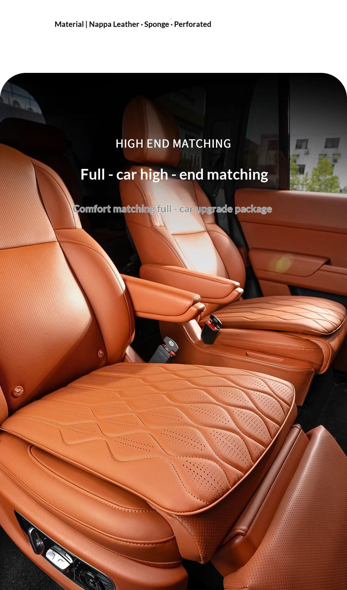 Wave style car seat cushion, creative accessory for car interior. Breathable and ventilated, suitable for all seasons