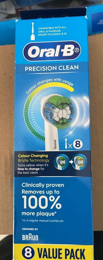 Oral B EB20 Precision Clean Toothbrush Heads Deep Cleans Removes Plaque And Stains Softly Brush Refill 2/4/8pcs