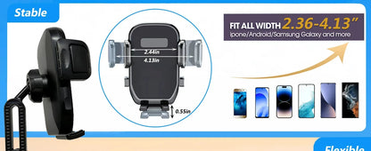 Cup Phone Holder for Car, 2 in 1 Height-Adjustable Dual Cell Phone Holders Car Cupholder Mount, Fit Large Bottle & All Cellphone