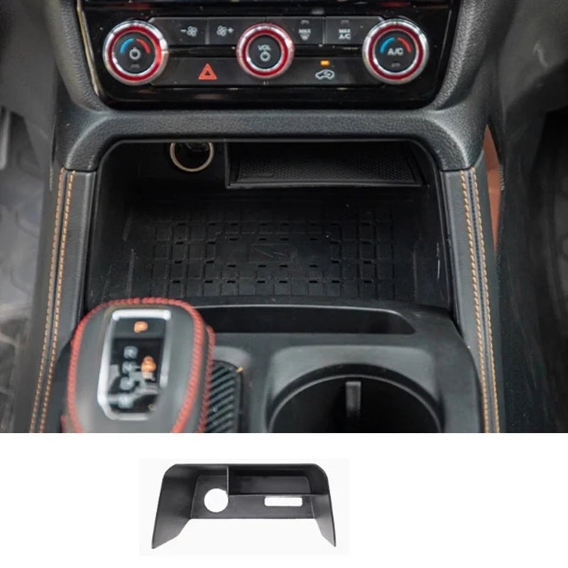 For Ford Ranger P703 T9 XL XLT Wildtrak Raptor 2023-2025 Carbon Fiber Texture Gear Shift Panel Cover Interior Trim Full Set