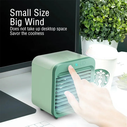 Air Conditioner Portable Fan Desktop USB Chargeable Mini 3 Gear Mute Air Cooler Desktop Electric Fan for Home Office 2025 New