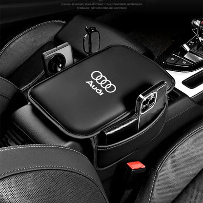 Car Styling Seat Armrest Box Protector Cushion Storage Box Cover Pad for Audi Quattro Sline A3 A4 A6 A5 Q5 Q7 Q3 A7 TT S3 S4 S5
