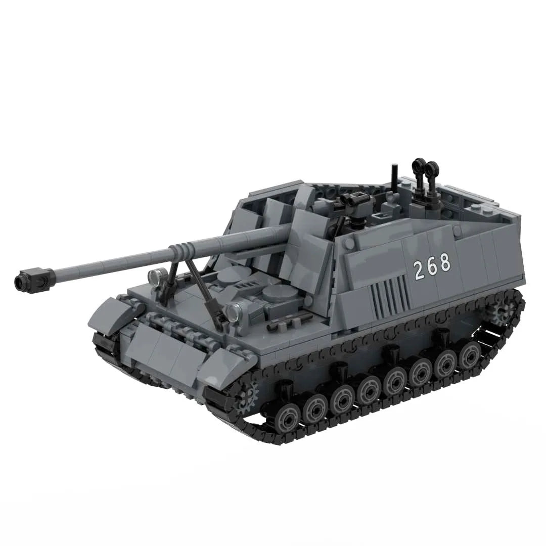 WW2 Tiger E Tank Ferdinand Nashorn Heavy Destroyer German Army Building Block Toy Bricks Set Gift