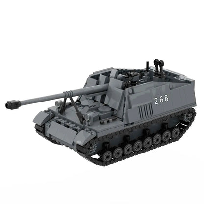 WW2 Tiger E Tank Ferdinand Nashorn Heavy Destroyer German Army Building Block Toy Bricks Set Gift
